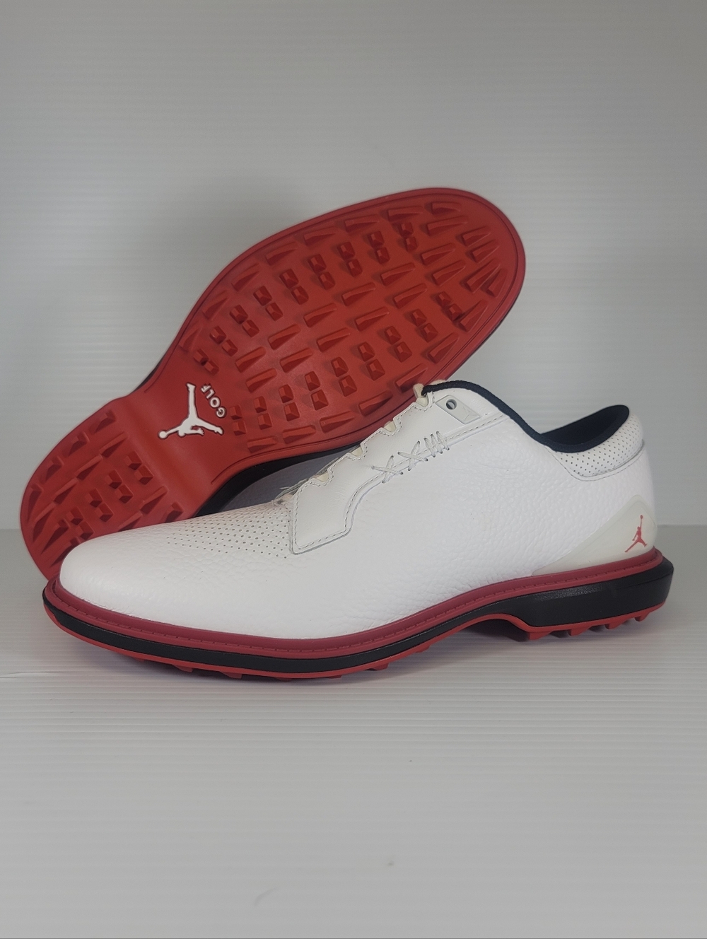 Men's 10.5 Nike Air Jordan ADG 5 Golf Shoes White Black Varsity Red FQ6642-103